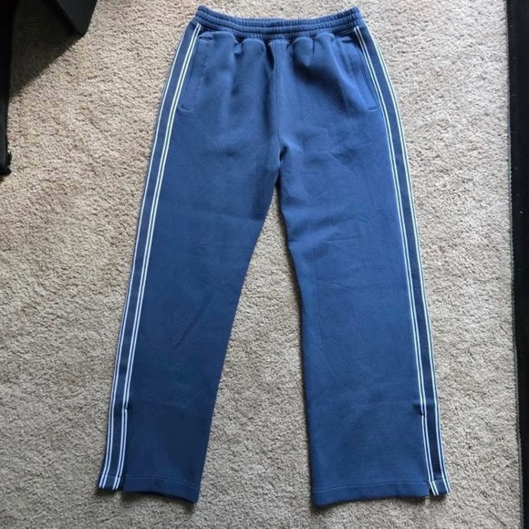 Abercrombie YPB neoKNIT MAX Dark Blue White Stripe Track Pants Size Medium - Picture 5 of 12